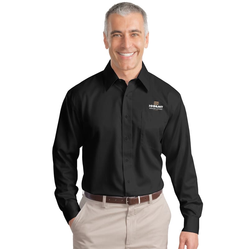HHHunt Port Authority Men's Long Sleeve Non-Iron Twill Shirt