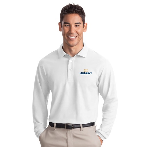 [8321179] HHHunt Port Authority Silk Touch Long Sleeve Polo